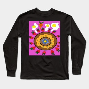 breakfast donut strawberry love Long Sleeve T-Shirt